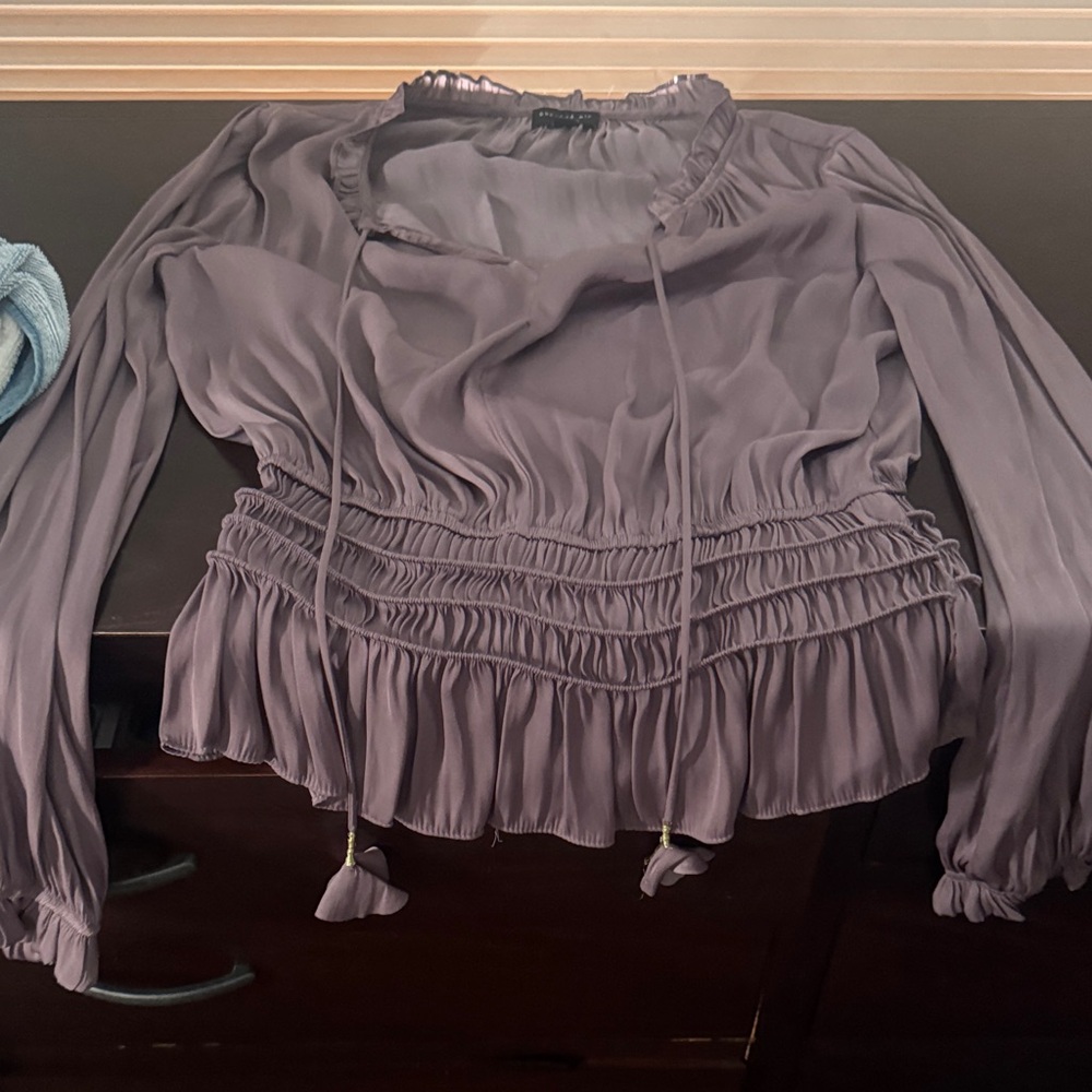 Current Air Lavender Ruched Blouse- Worn a few times